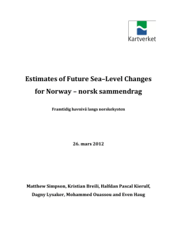 Estimates of Future Sea-Level Changes for Norway