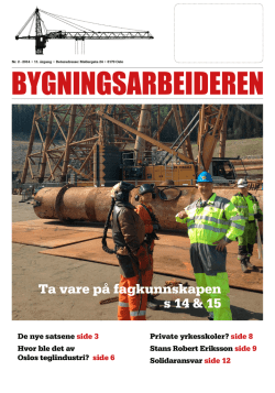 Bygningsarbeideren nr 2 2014 - Oslo Bygningsarbeiderforening
