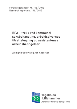 Forskningsrapport nr. 156/2013 - Ressurssenter for omstilling i