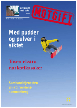 Nr 1/2010 - Norsk Narkotikapolitiforening