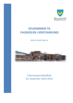 Informasjonshåndbok for fagskolen, 2014-2015