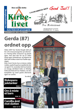 Gerda (87) ordnet opp - Eidsvoll kirkelige fellesråd