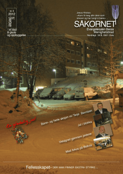 Menighetsbladet for Julen 2012 - Evangeliesalen