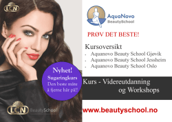 Kursoversikt www.beautyschool.no Kurs