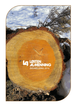 ÅRSMELDING 2014 - Løiten Almenning