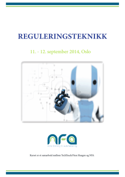 REGULERINGSTEKNIKK - Norsk Forening for Automatisering