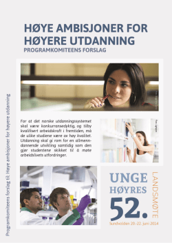 Unge Høyres Høye ambisjoner for høyere utdanning