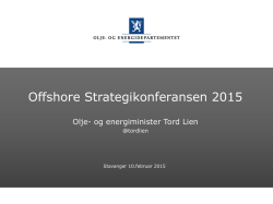 Tord Lien – Offshore Strategikonferansen