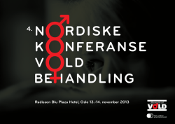 Programhefte Nordiske konferanse om vold og behandling 13