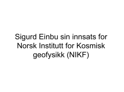 Astronom Sigurd Einbu og NIKF