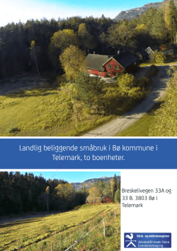 Salgsoppgave Tjønnås - Advokatfirmaet Olav Hana