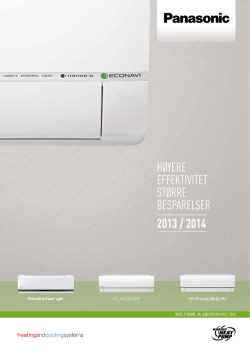 Panasonic varmepumpe brosjyre 2013