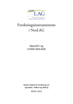 Forskningsinstrumentene i NorLAG