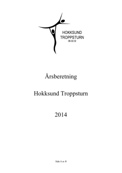 Årsberetning Hokksund Troppsturn 2014