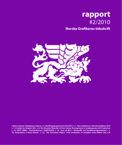 Rapport 2-2010 - Norske Grafikere