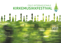 Song of Songs - Oslo Internasjonale kirkemusikkfestival