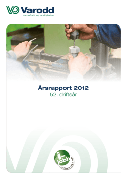 Varodds årsrapport for 2012