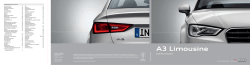 Brosjyre Audi A3 Limousine