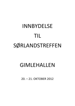 Sørlandstreffen 2012.