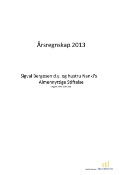 2013 (last ned pdf) - Bergesenstiftelsen