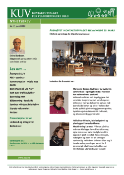 Nr. 2, 2014 - Kontaktutvalget for velforeninger i Oslo
