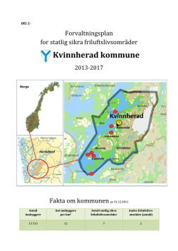 Forvaltningsplan Kvinnherad kommune