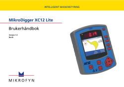 MikroDigger XC12 Lite Brukerhåndbok