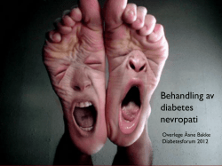 Behandling av diabetes nevropati