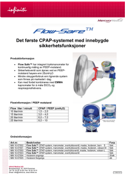 Det første CPAP-systemet med innebygde sikkerhetsfunksjoner