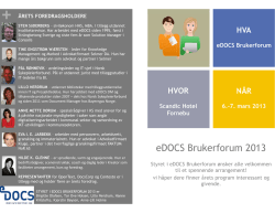 Program for eDOCS Brukerforum 2013