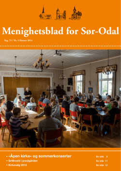 Menighetsblad for Sør-Odal - sor-odal.kirken.no