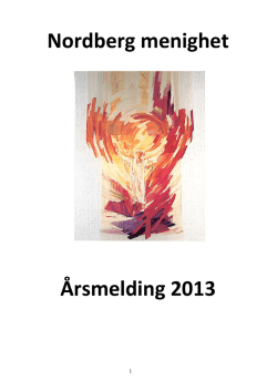 Nordberg menighet Årsmelding 2013