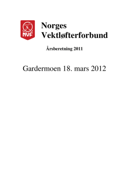 NVFs Årsberetning for 2011