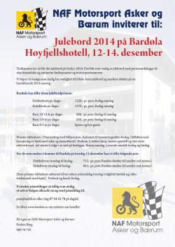 Julebord 2014 på Bardøla Høyfjellshotell, 12-14. desember