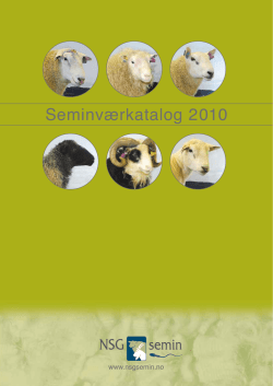 Seminværkatalog 2010 - NSG Semin