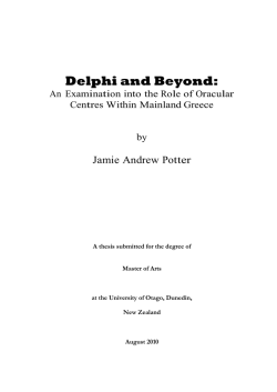 Delphi and Beyond: - Otago University Research Archive