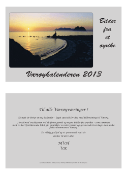 Værøykalender 2013 - værøya.no