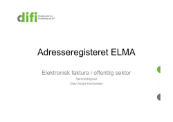 Adresseregisteret ELMA