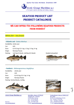 1 SEAFOOD PRODUCT SEAFOOD PRODUCT LIST PRODUCT