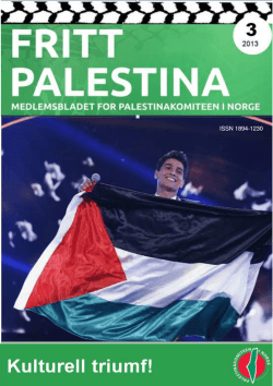 Fritt Palestina nr 3, 2013