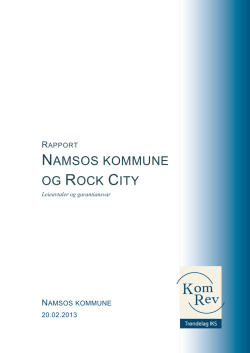 Namsos kommune og Rock City