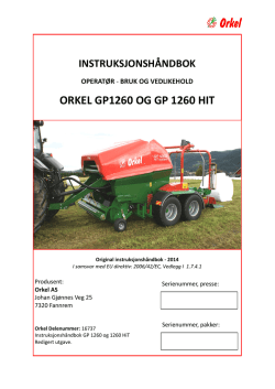 ORKEL GP1260 OG GP 1260 HIT
