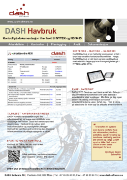 DASH Havbruk - Dash Software