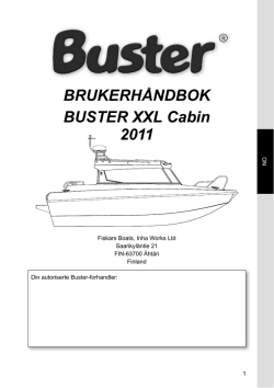 Brukerhåndbok for Buster XXL Cabin