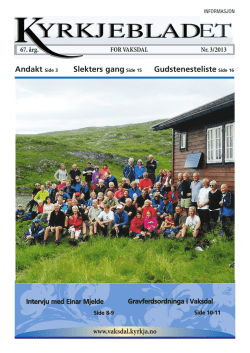 Nr. 3-september - Velkomen til Den norske kyrkja i Vaksdal