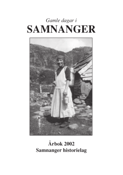 Årbok 2002 - Samnanger historielag