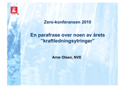 Arne Olsen, NVE - Zerokonferansen