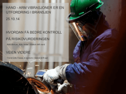 Hånd-arm vibrasjon - Norsk olje og gass