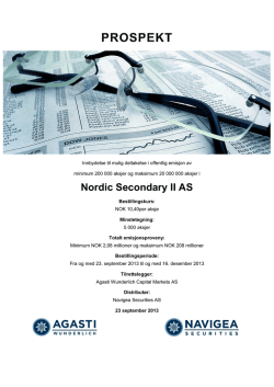 Nordic Secondary II AS