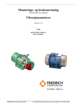 Vibrasjonsmotorer - FRIEDRICH Schwingtechnik GmbH